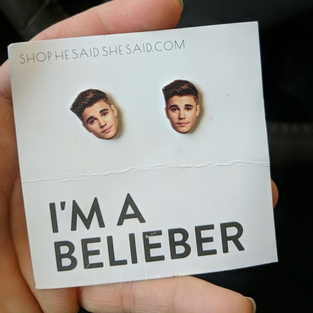 Justin Beiber earrings.
